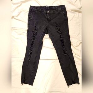 Wax jeans very distressed size 18